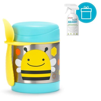 SKIP HOP Zoo termosz ételhez kanállal/villával Bee 325 ml, 3+ + AQUAINT 500 ml