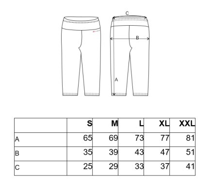 Legginsy 3/4 wysokie damskie cienkie Outlast® - czarne
