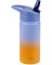 SKIP HOP Trinkflasche mit Strohhalm Edelstahl Wander - Ombré Blue, 450ml
