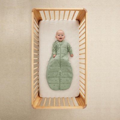 ERGOPOUCH Schlafsack und Schlafanzug 2-in-1 Bio-Baumwollanzug Willow 3-12 m, 6-12 kg, 2,5 tog