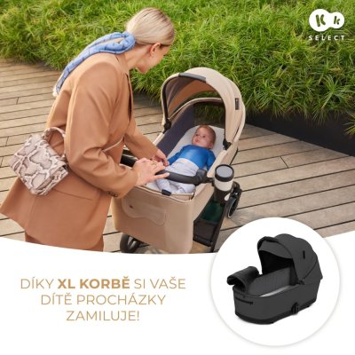 KINDERKRAFT SELECT Kinderwagen kombiniert Yoxi 2in1 Moonlight Grey