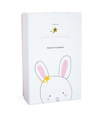 Doudou Dárková sada - Plyšový růžový králíček hrající melodii 14 cm
