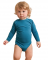 Baby long-sleeved bodysuit - dark turquoise