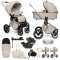 MUUVO SET Kinderwagen 4in1 Quick Boho Beige Set + CBX By CYBEX Aton B2 i-Size + Basis