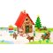 Jeujura Wooden Building Kit 90 Pieces Christmas Cottage