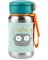 SKIP HOP Spark Style Trinkflasche mit Strohhalm Edelstahl Roboter 12m+