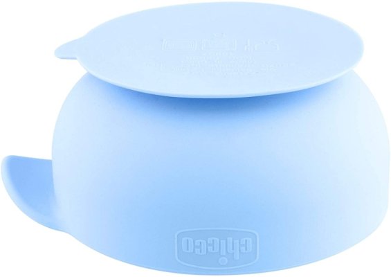 CHICCO Silikonnapf mit Saugnapf blaugrün 6m+