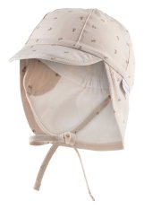 STERNTALER Gorra con protección para el cuello con lazos y filtro UV 30 marrón anclas niño 39 cm-3-4