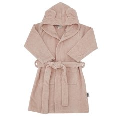 EKO Cotton bathrobe with hood and ears Powder pink size L 80-86