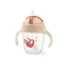 BABYONO Learning mugg med sugrör Sloth 6m+