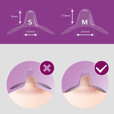 Philips AVENT Brustwarzenschutz – mittel 2 Stück + sterile Box + Einweg-Stilleinlagen 24 Stück