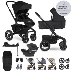 EASYWALKER SET Kinderwagen 4in1 Jimmey Pepper Black XXL AIR + RWS + CYBEX Aton B2 i-Size