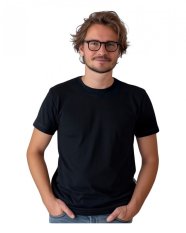 Koszulka męska Marek, krótki rękaw, czarna