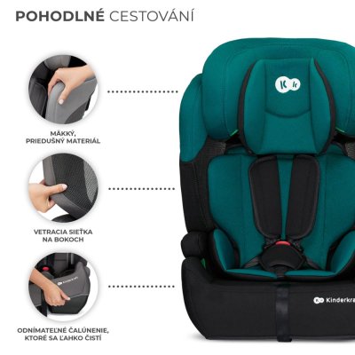 KINDERKRAFT Bilbarnstol Comfort up i-size grön (76-150 cm)