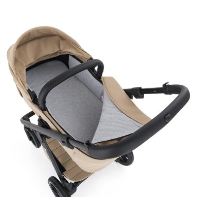 PETITE&MARS SET Kočárek 4v1 ICON Mocha Beige LITE RWS + CBX By CYBEX Aton B2 i-Size