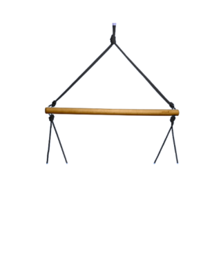 Závěsné houpací křeslo béžový melír HOJDAVAK MAXI s polštářkem - outdoor tkanina, Lano bílé