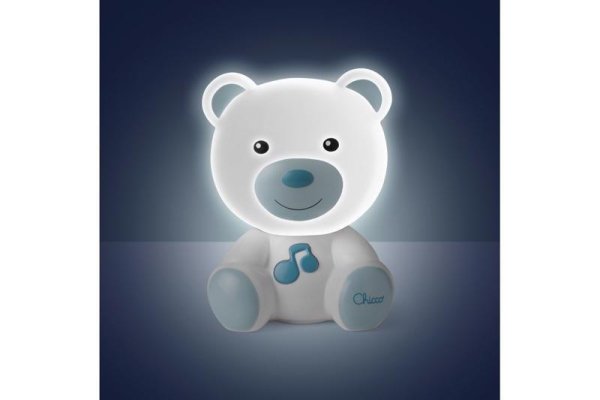 CHICCO Luz nocturna musical Osito azul 0m+