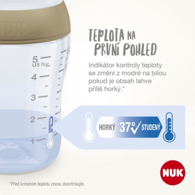 NUK Babyflasche aus Glas mit Temperaturkontrolle Perfect Match 230 ml