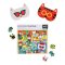 Petit Collage Puzzle bibliotecă 100 piese cu ochelari 3D