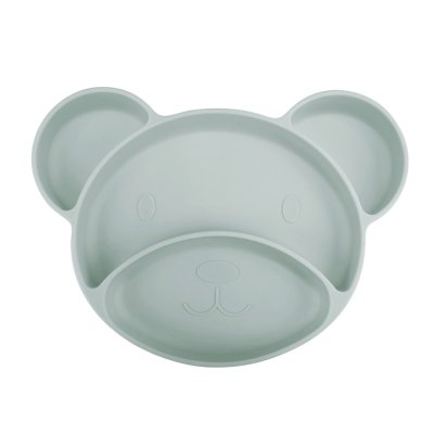 CANPOL BABIES Placa de silicone dividida com ventosa Ursinho verde