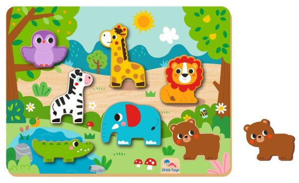 2Kids Toys Puzzle de encaixe Animais
