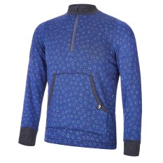 Bluza ocieplana kieszeń - niebieska
