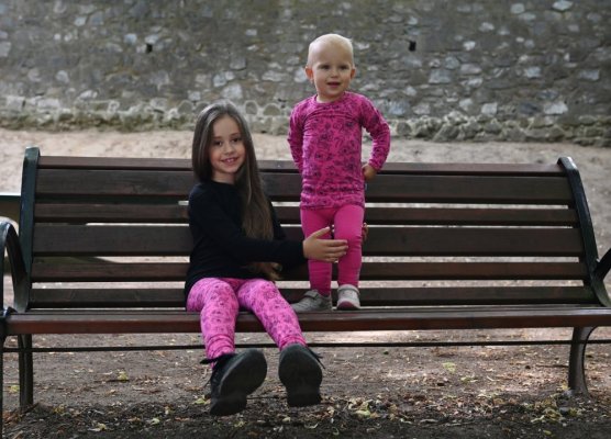 Legging gladde PRINT Outlast® - roze pioenrozen