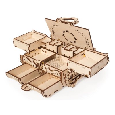 Ugears Drewniane Puzzle Mechaniczne 3D Antyczna Szkatułka na Biżuterię