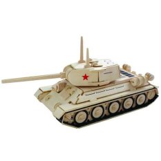 Woodcraft Puzzle 3D de madeira tanque T-34 P