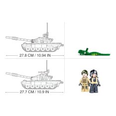 Sluban Model Bricks M38-B1011 Kampfpanzer T-72B3 2in1