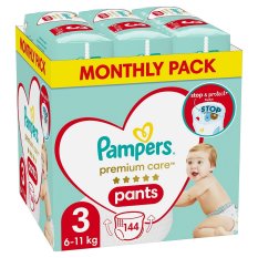 PAMPERS Premium Care Plenične spodnjice velikost 3 (6-11 kg) 144 kos