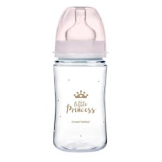 CANPOL BABIES Pullo leveällä suulla Royal Baby 240 ml pinkki