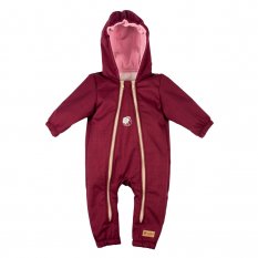 Monkey Mum® Baby Softshell Winter Jumpsuit with Sherpa - Little Burgundy Riding Hood - sizes 62/68, 74/80