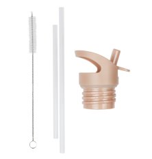 A Little Lovely Company - bouchon, brosse et paille pour gourde en inox - arc-en-ciel