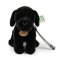 Rappa Câine de pluș labrador negru 25 cm ECO-FRIENDLY