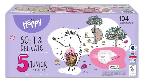 2x BELLA HAPPY Babywindeln Einweg Junior Box 11-18 kg 52 Stk