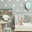 Сърца в бял дизайн - стикери за стена за детската стая
