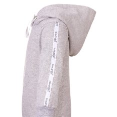 Šaty mikinové - sivý melír lesk