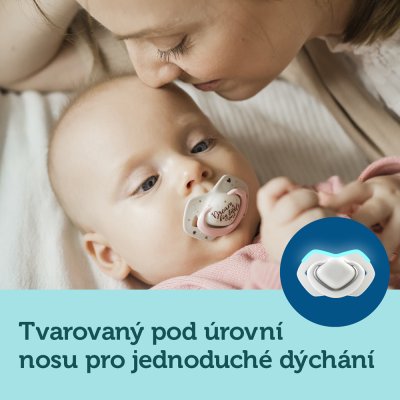 CANPOL BABIES Set symmetrischer Silikon-Schnuller Light Touch 0-6m Sleepy Koala rosa