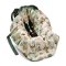 Kocyk otulacz do fotelika samochodowego KLUPS Velvet Tropic fun green 110x105 cm