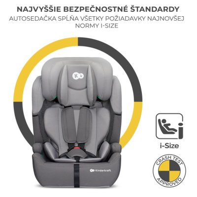KINDERKRAFT Seggiolino auto Comfort up i-size grigio (76-150 cm)