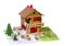 Jeujura Jeu de construction en bois 215 pièces Grand chalet alpin
