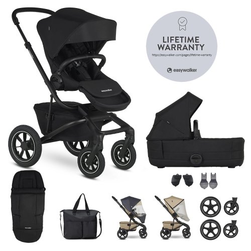 Carrinho EASYWALKER combinado Jimmey Pepper Preto XXL AIR + RWS