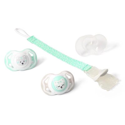 BABYONO Schnullerclip grün 0m+