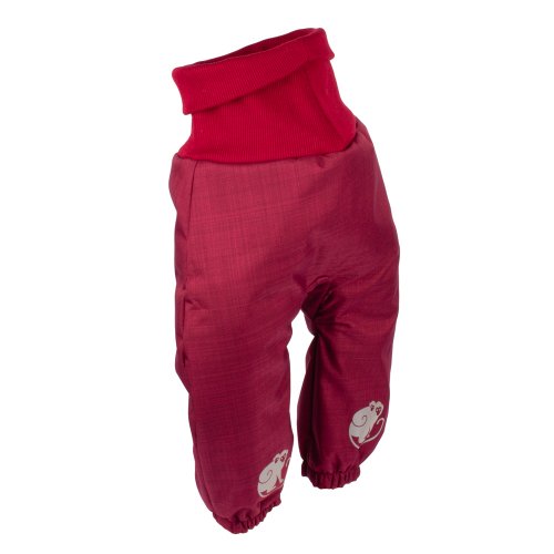 Calças softshell para criança crescentes com forro polar Monkey Mum® - Chapeuzinho vermelho escuro
