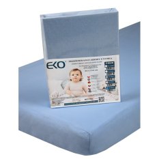 Sábana ECO con jersey de goma azul 120x60 cm