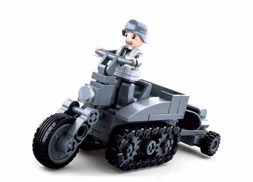 Sluban WWII M38-B0680B Motorrad mit Raupen