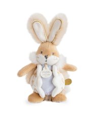 Doudou Poklon set - bijeli plišani zeko i torbica za pelene