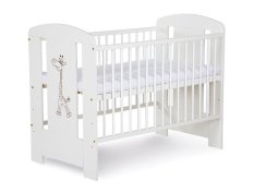 KLUPS Berço de madeira SAFARI 120 x 60 branco