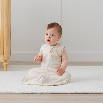 ERGOPOUCH Śpiwór bawełna organiczna Jersey Oatmeal Marle 3-12 m, 6-10 kg, 0,2 tog